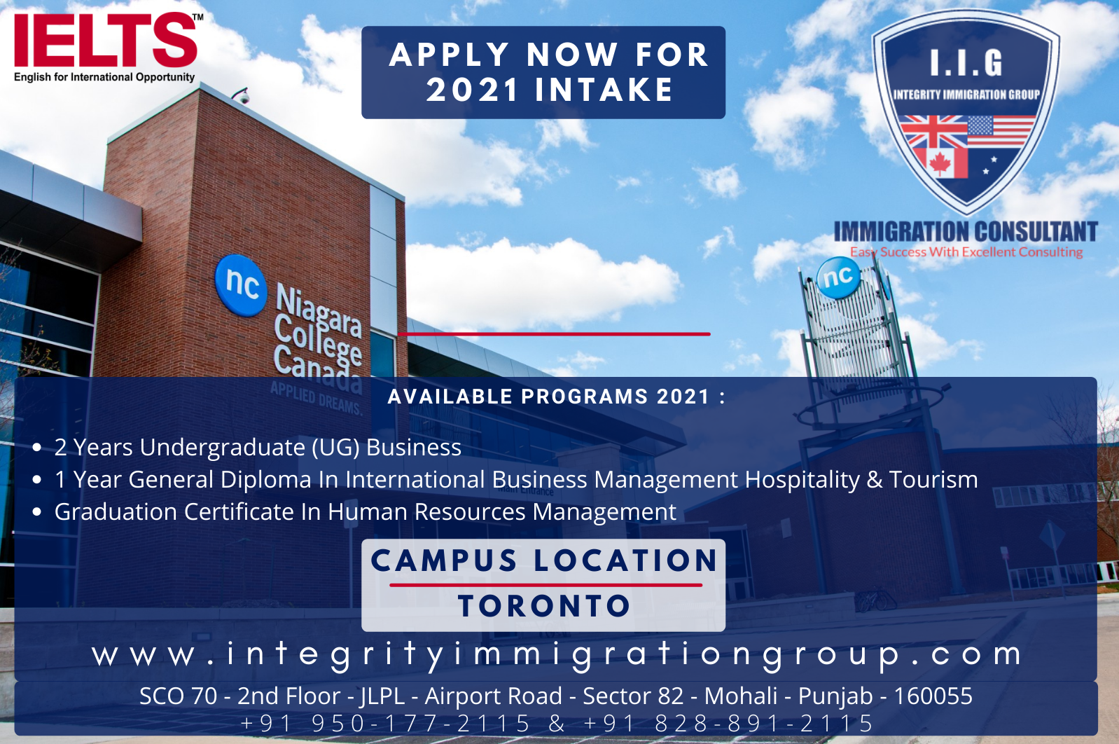 Niagara College - Integrity Immigration Group Mohali - Punjab