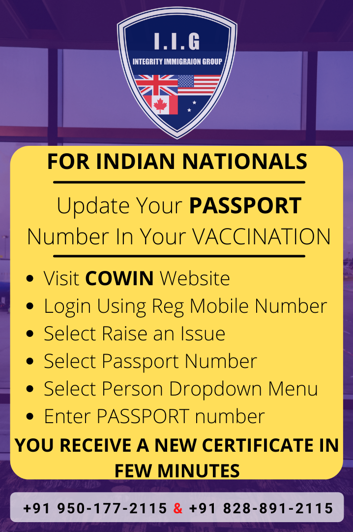 Covid Update Integrity Immigration Group