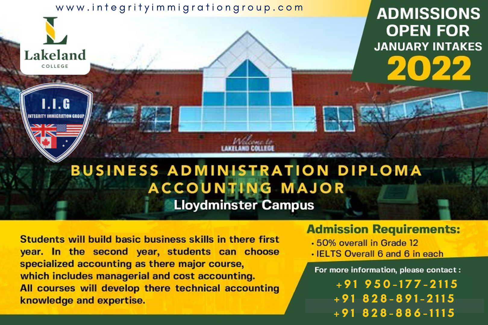 Lakeland College - Integrity Immigration Group - Business Administrator Diploma Major