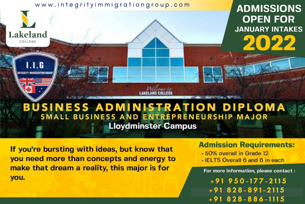 Lakeland College - Integrity Immigration Group - Business Administrator Diploma Small Business Major
