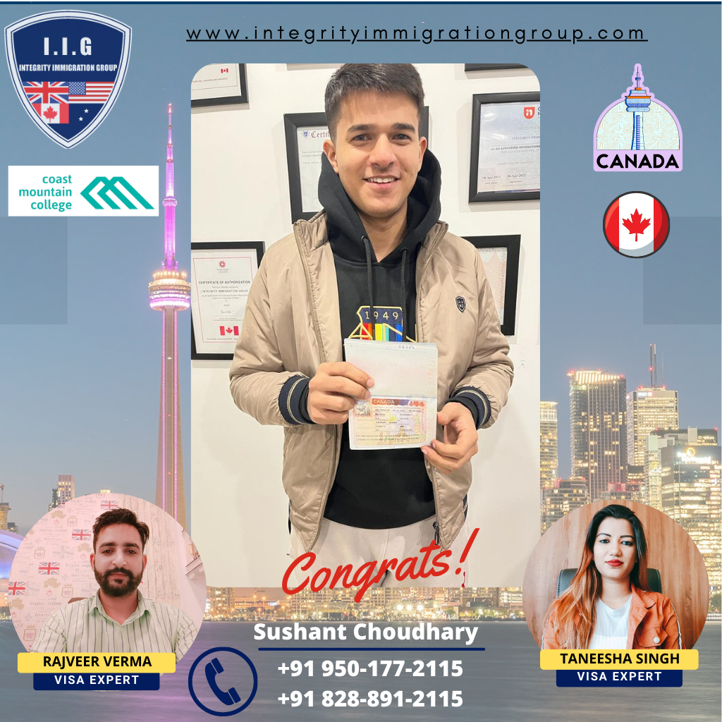 Canada Study Visa - Coast Mountain College - Rajveer Verma