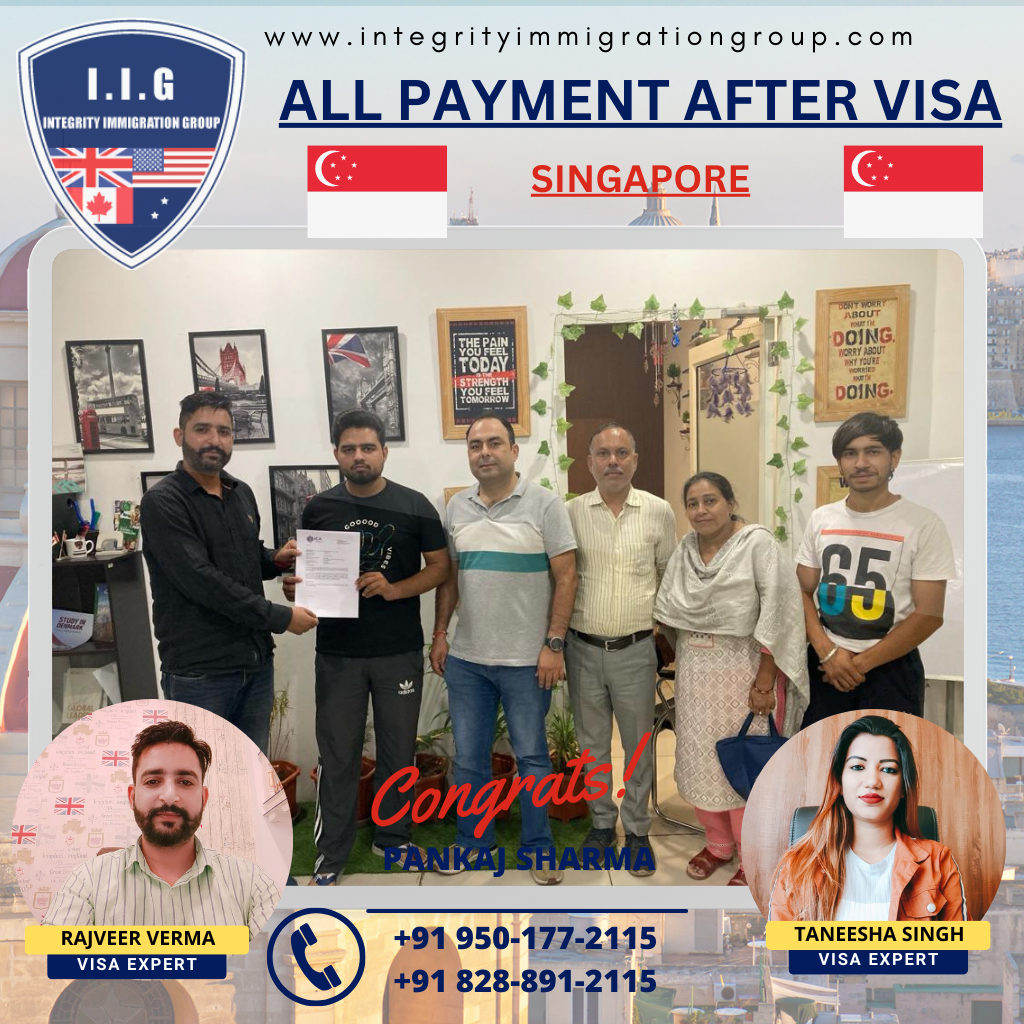 Singapore Study Visa - IIG Immigration Group - Pay After Visa - Rajveer