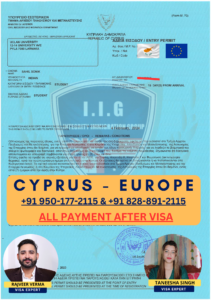 Cyprus Europe Visa - Sunil Sonik - IIG Immigration