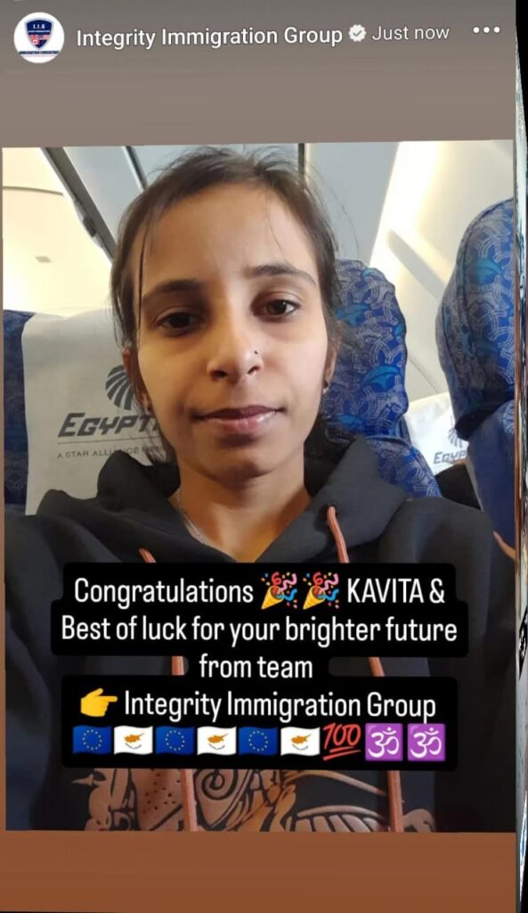 Kavita Europe - Cyprus - IIG Immigration Group - Rajveer Verma
