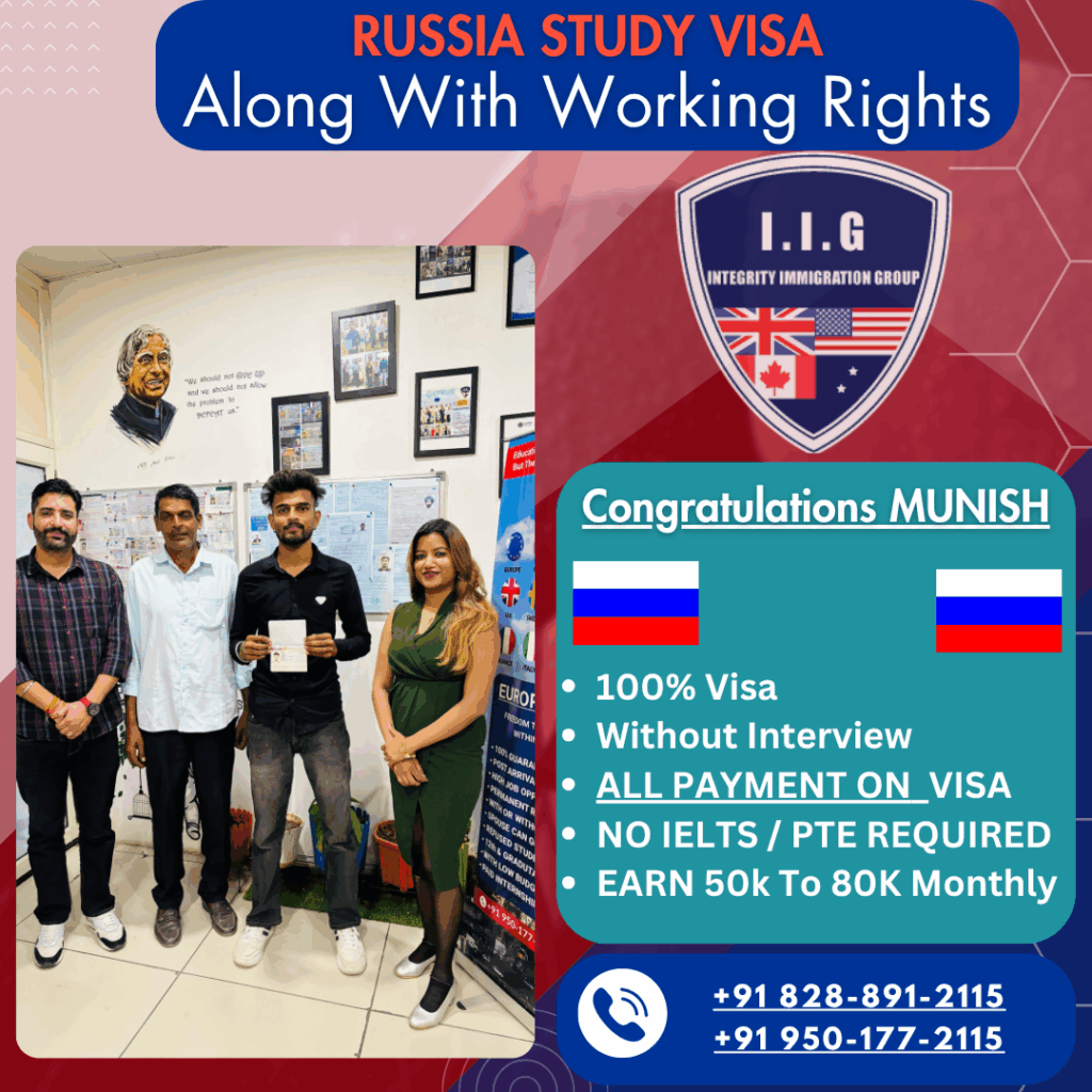 Russia Study Along With Working Rights Visa - Integrity Immigration Group