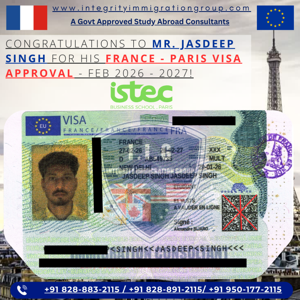 France Paris Europe Schengen Visa - ISTECH COLLEGE - Integrity Immigration Group