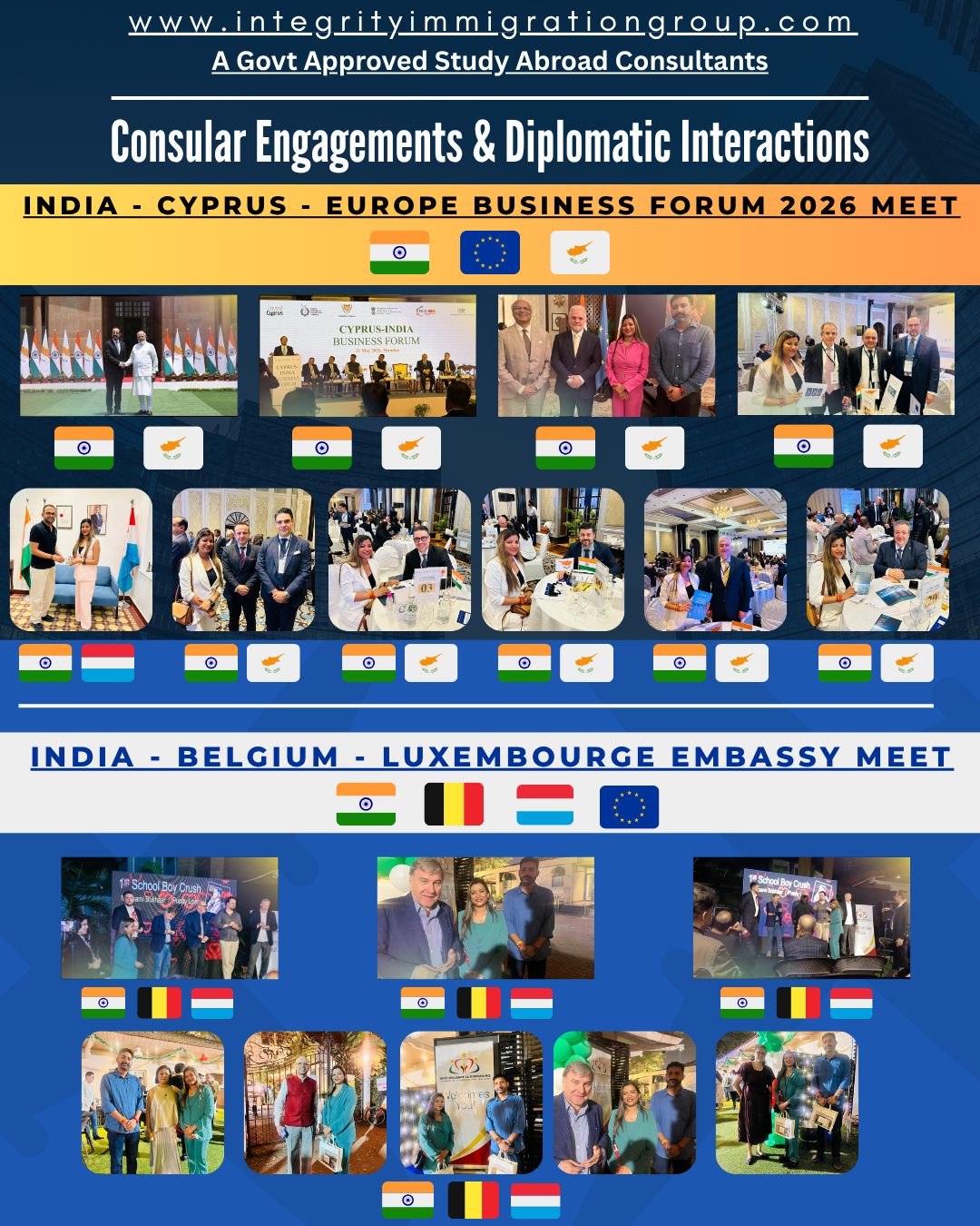 𝐂𝐨𝐧𝐬𝐮𝐥𝐚𝐫 𝐄𝐧𝐠𝐚𝐠𝐞𝐦𝐞𝐧𝐭𝐬 & 𝐃𝐢𝐩𝐥𝐨𝐦𝐚𝐭𝐢𝐜 𝐈𝐧𝐭𝐞𝐫𝐚𝐜𝐭𝐢𝐨𝐧𝐬 𝐰𝐢𝐭𝐡 𝐇𝐨𝐧'𝐛𝐥𝐞 𝐄𝐦𝐛𝐚𝐬𝐬𝐲 𝐂𝐨𝐧𝐬𝐮𝐥𝐚𝐭𝐞'𝐬 𝐨𝐟 🇮🇳𝐈𝐍𝐃𝐈𝐀 - 🇪🇺𝐄𝐔𝐑𝐎𝐏𝐄 - 🇨🇾𝐂𝐘𝐏𝐑𝐔𝐒 - 🇧🇪𝐁𝐄𝐋𝐆𝐈𝐔𝐌 - 🇱🇺𝐋𝐔𝐗𝐄𝐌𝐁𝐎𝐔𝐑𝐆