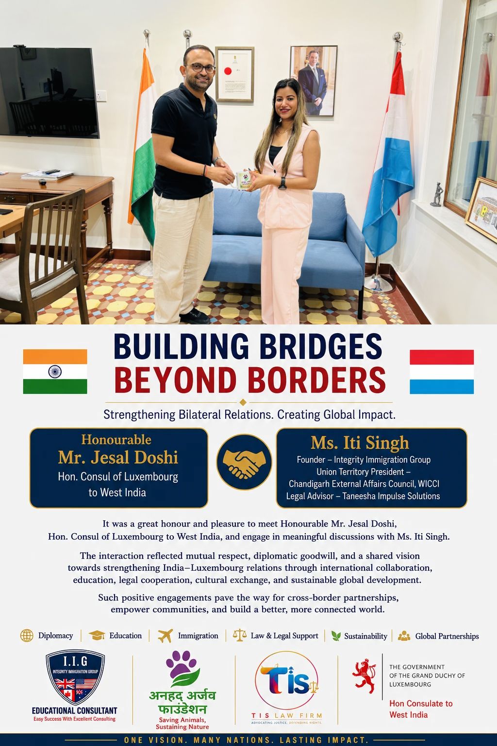 Luxembourg India - Integrity Immigration Group Europe Taneesha Singh & Rajveer Verma