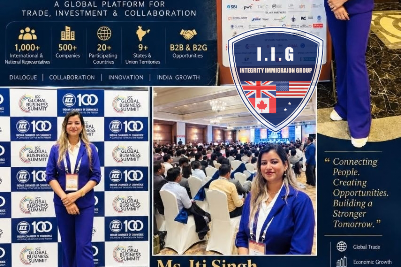 ICC Business Summit India Bharat - Integrity Immigration Group - Taneesha Singh Rajveer Verma