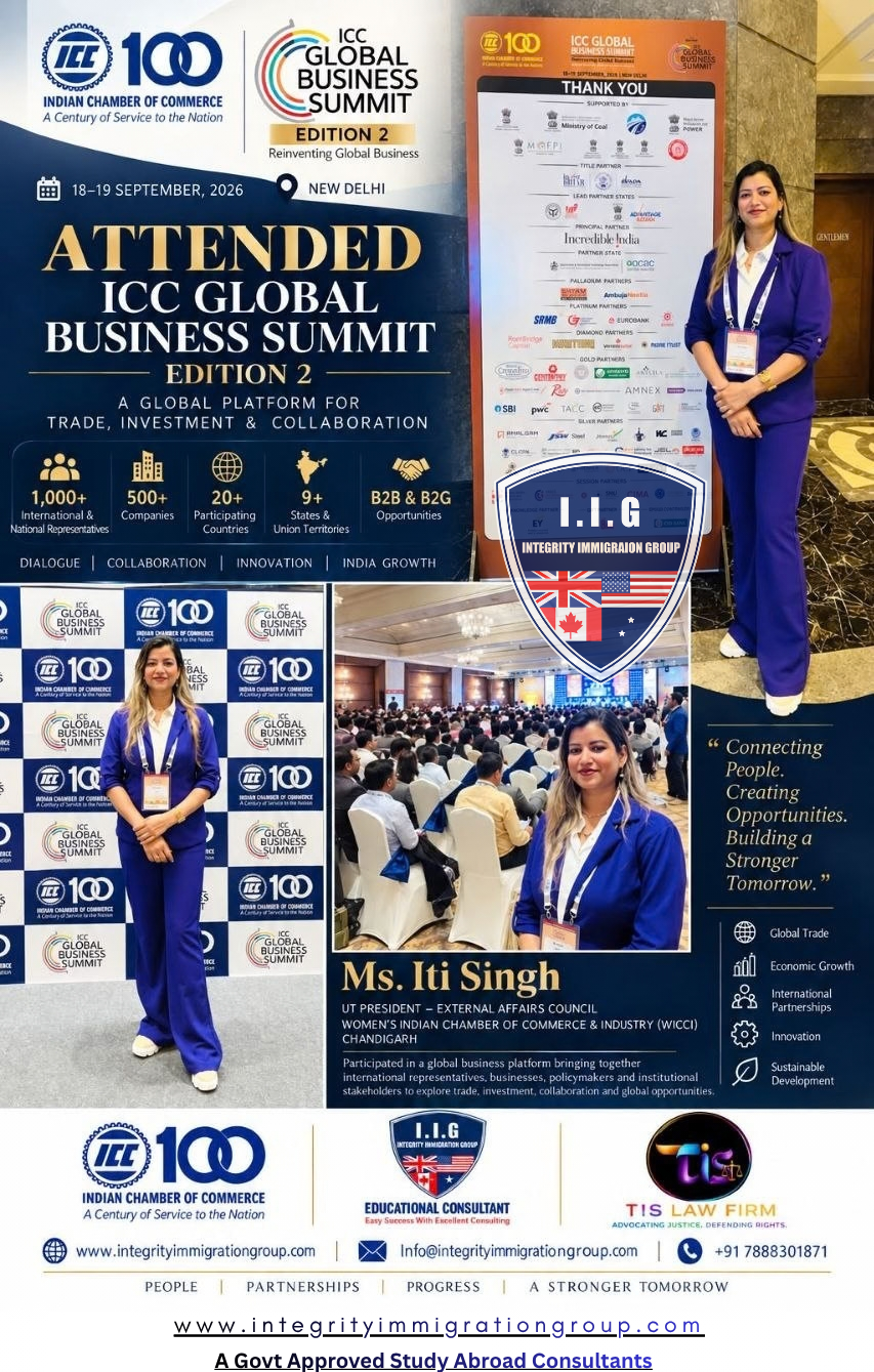 ICC Business Summit India Bharat - Integrity Immigration Group - Taneesha Singh Rajveer Verma